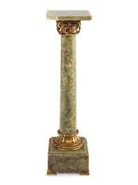 A Continental Gilt Bronze Mounted Onyx Pedestal