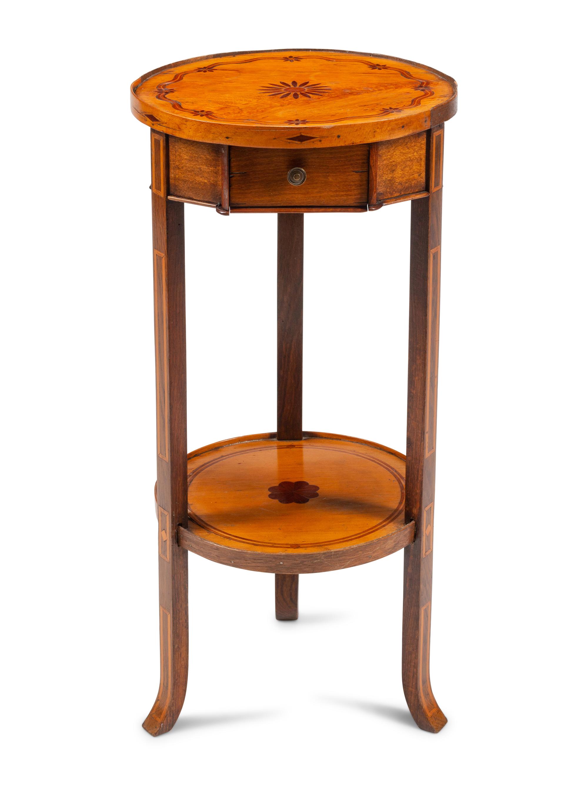 A Continental Marquetry Side Table
