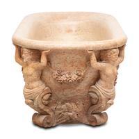An Italian Carved Rouge Marble Bath Tub — 20th Century