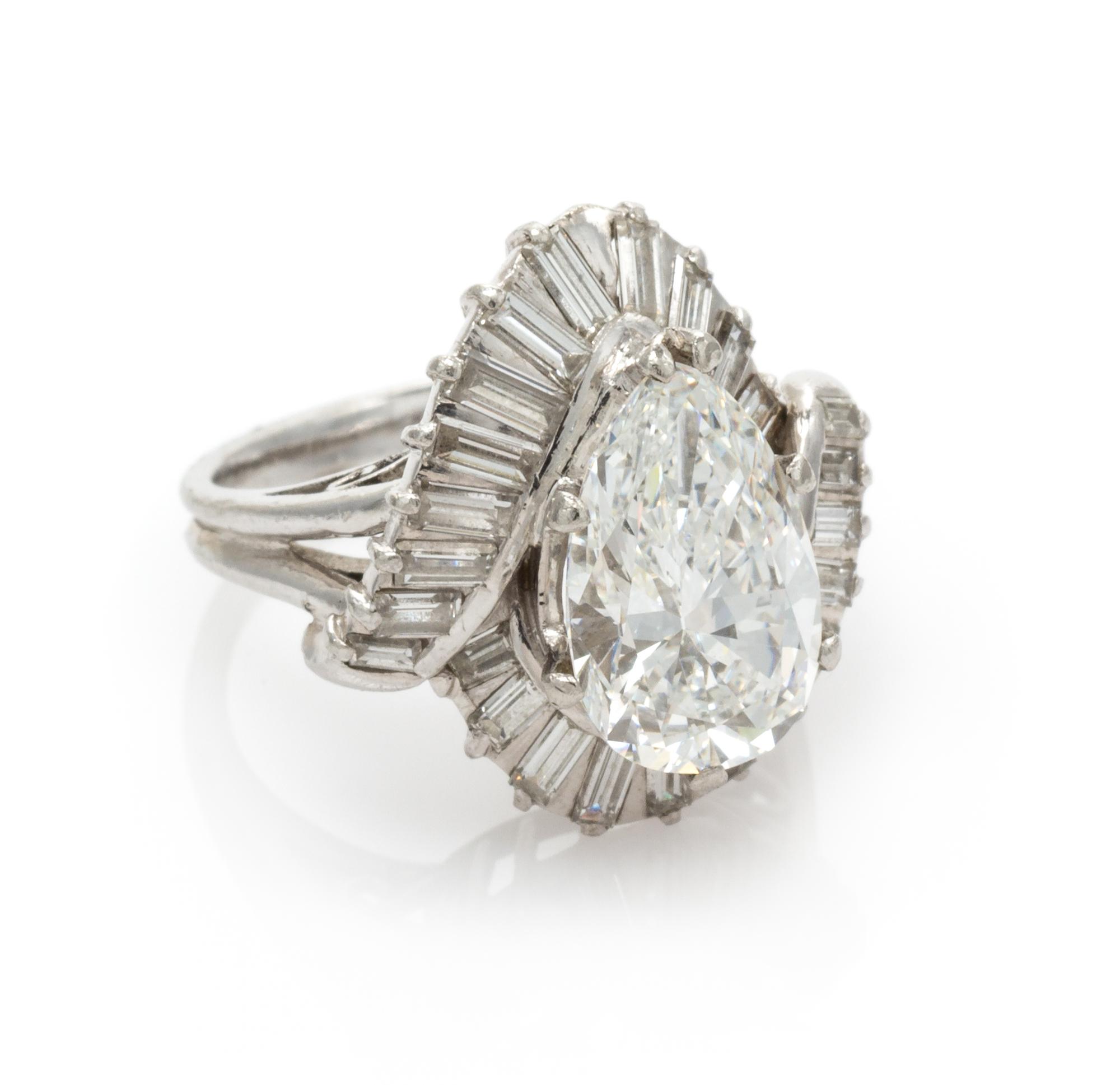 A Platinum and Diamond Ring, 5.00 dwts.