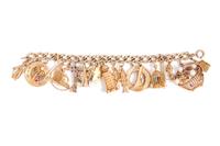 YELLOW GOLD CHARM BRACELET