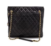 A Chanel Black Quilted Leather Tote Bag, 13 1/2 x 11 1/2 x 2 inches.