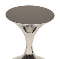 Three Contemporary Chrome and Glass Side Tables