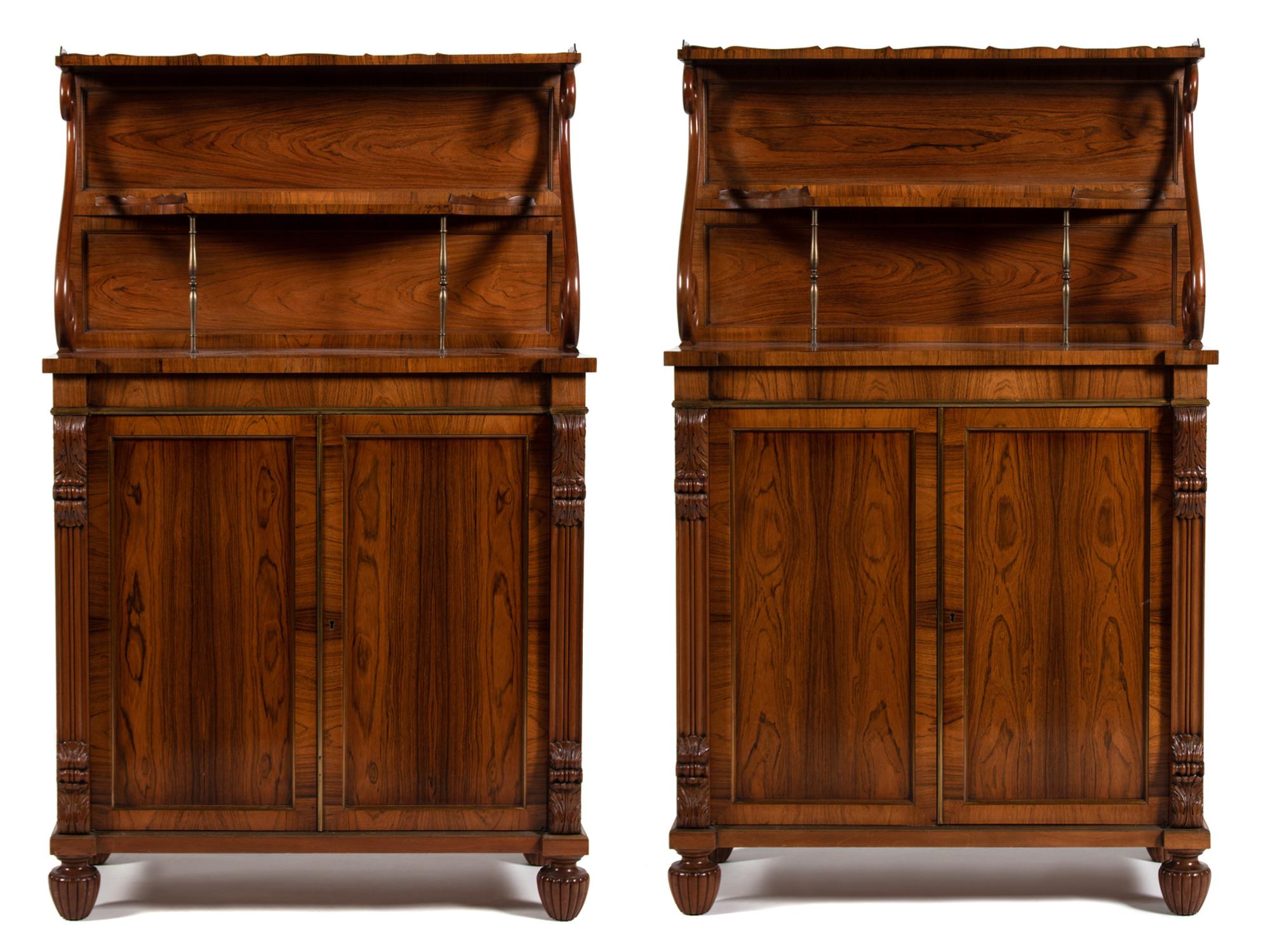 A Pair of Regency Style Rosewood Chiffonieres