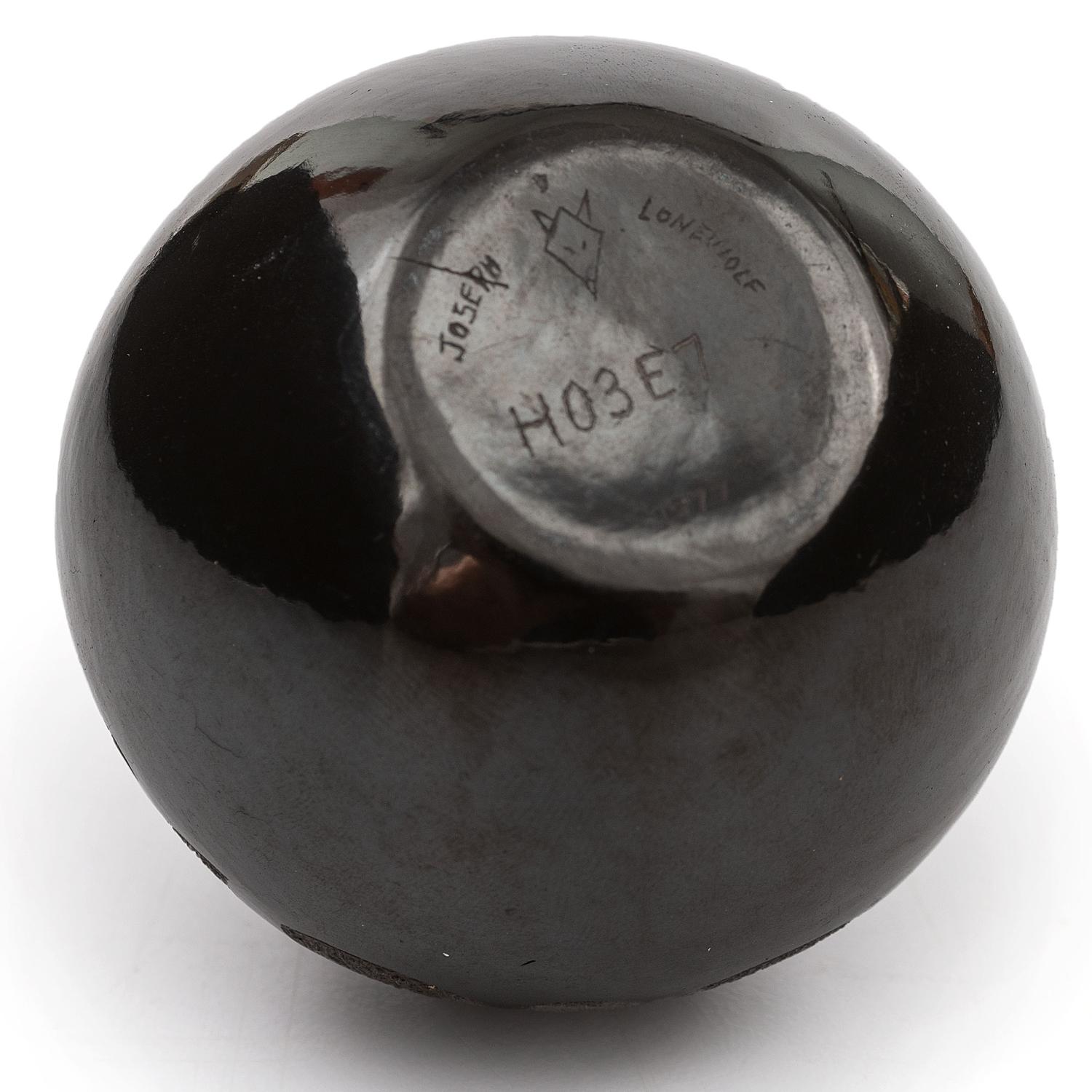 Sgraffito Blackware Seed Jar