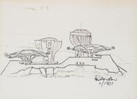 Artist Unknown, (20th century), Untitled (Futuristic Cityscape), 1977