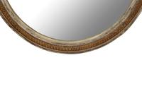A Gustavian Style Painted and Parcel Gilt Oval Mirror
