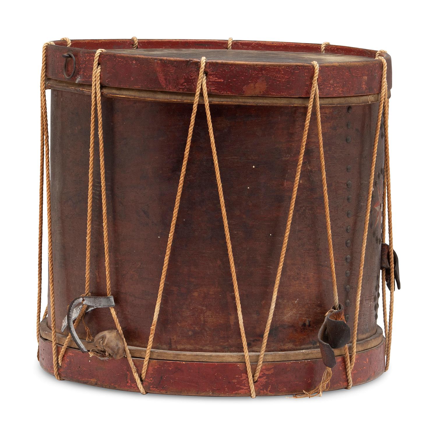 A War of 1812 Painted Militia Drum