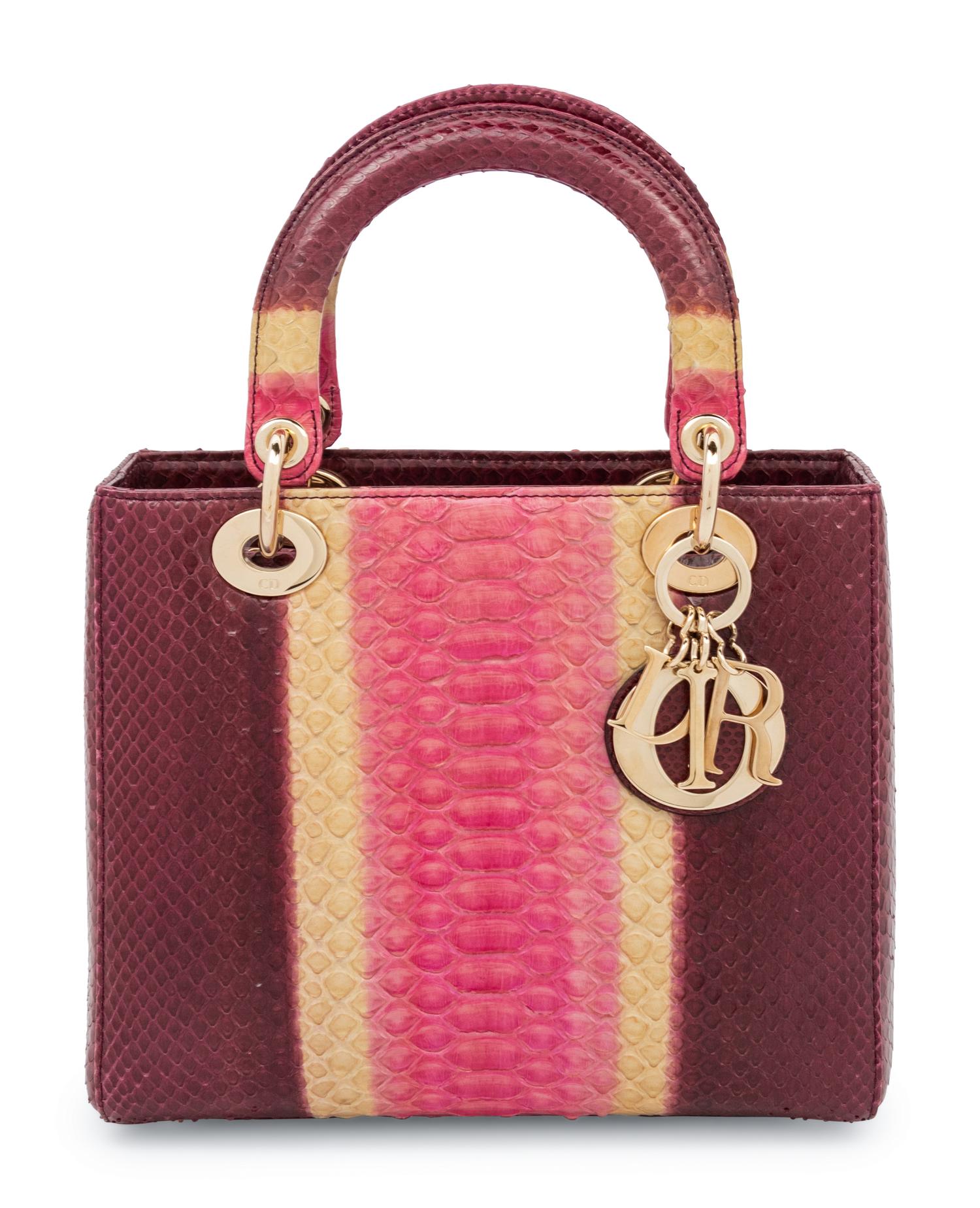 Christian Dior Multicolored Python Small Lady Dior Bag, 2012