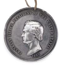 1853 silver Franklin Pierce Indian Peace Medal obverse: salathiel ellis (1803-1879) reverse: john willson