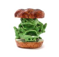 David Gilhooly, (American, 1943-2000), Untitled (Porno Frog Bagel Sandwich), 1976
