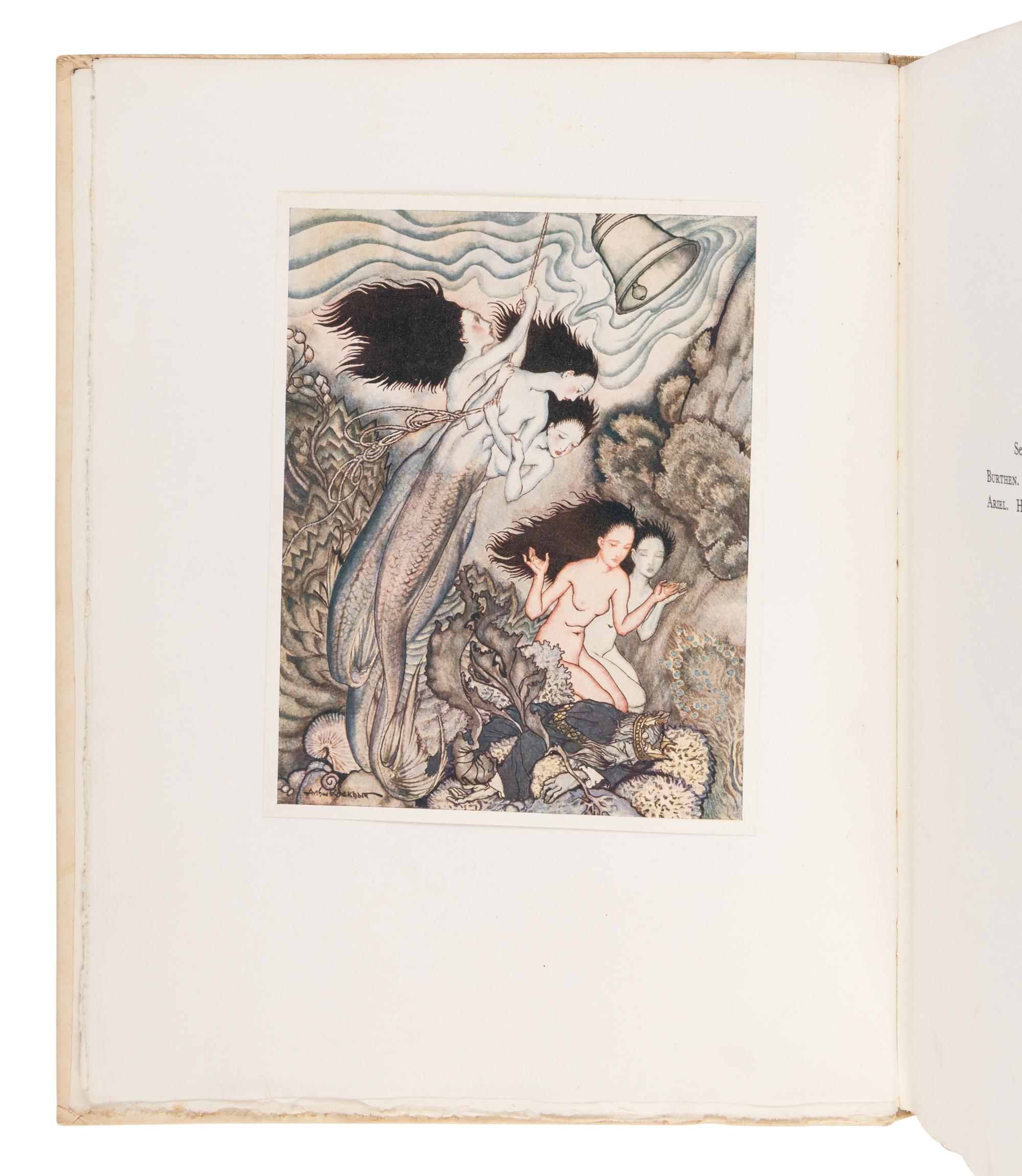 [RACKHAM, Arthur (1867-1939), illustrator]. SHAKESPEARE, William (1564-1616). The Tempest. London and New York: William Heinemann and Doubleday, Page & Company, [1926].