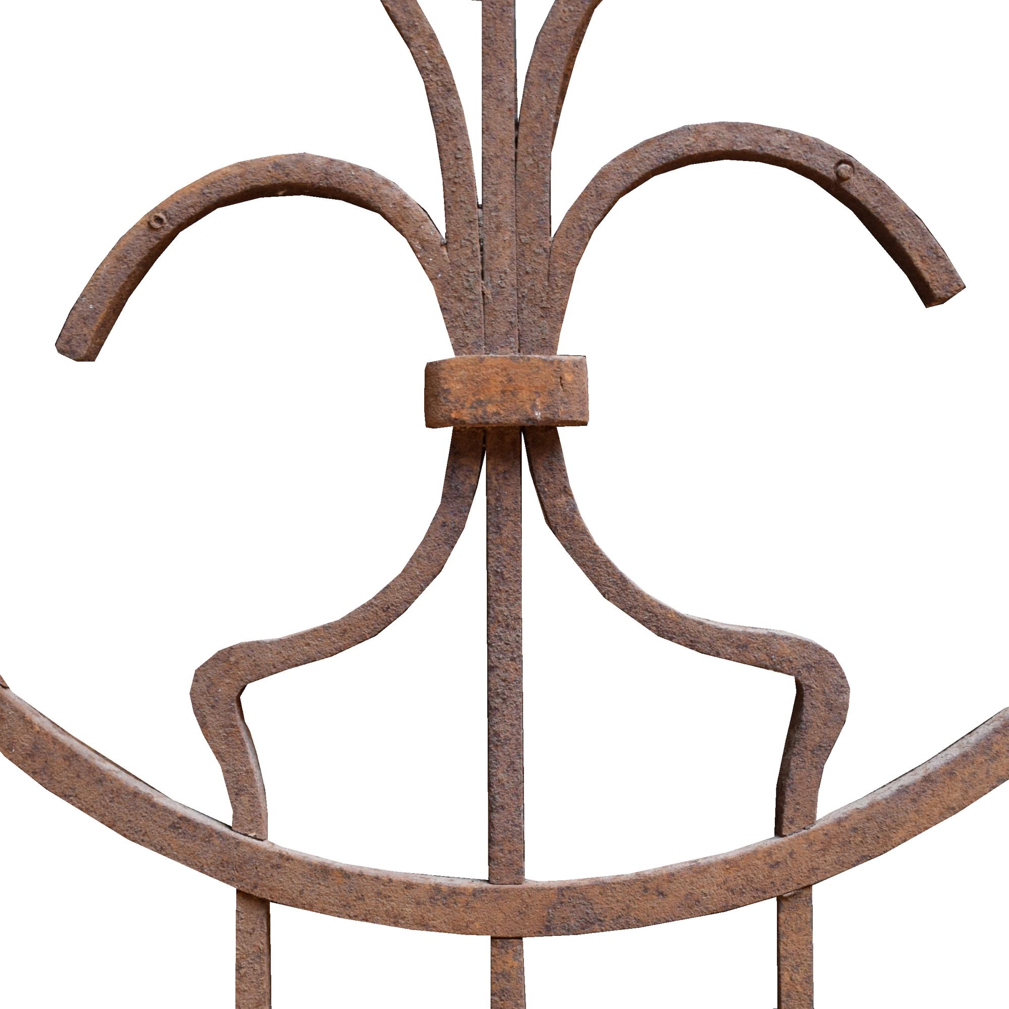 A Set of Six Wrought Iron Panels 23.5" W x .75" D x 89.5" H — Italy, 20th Century