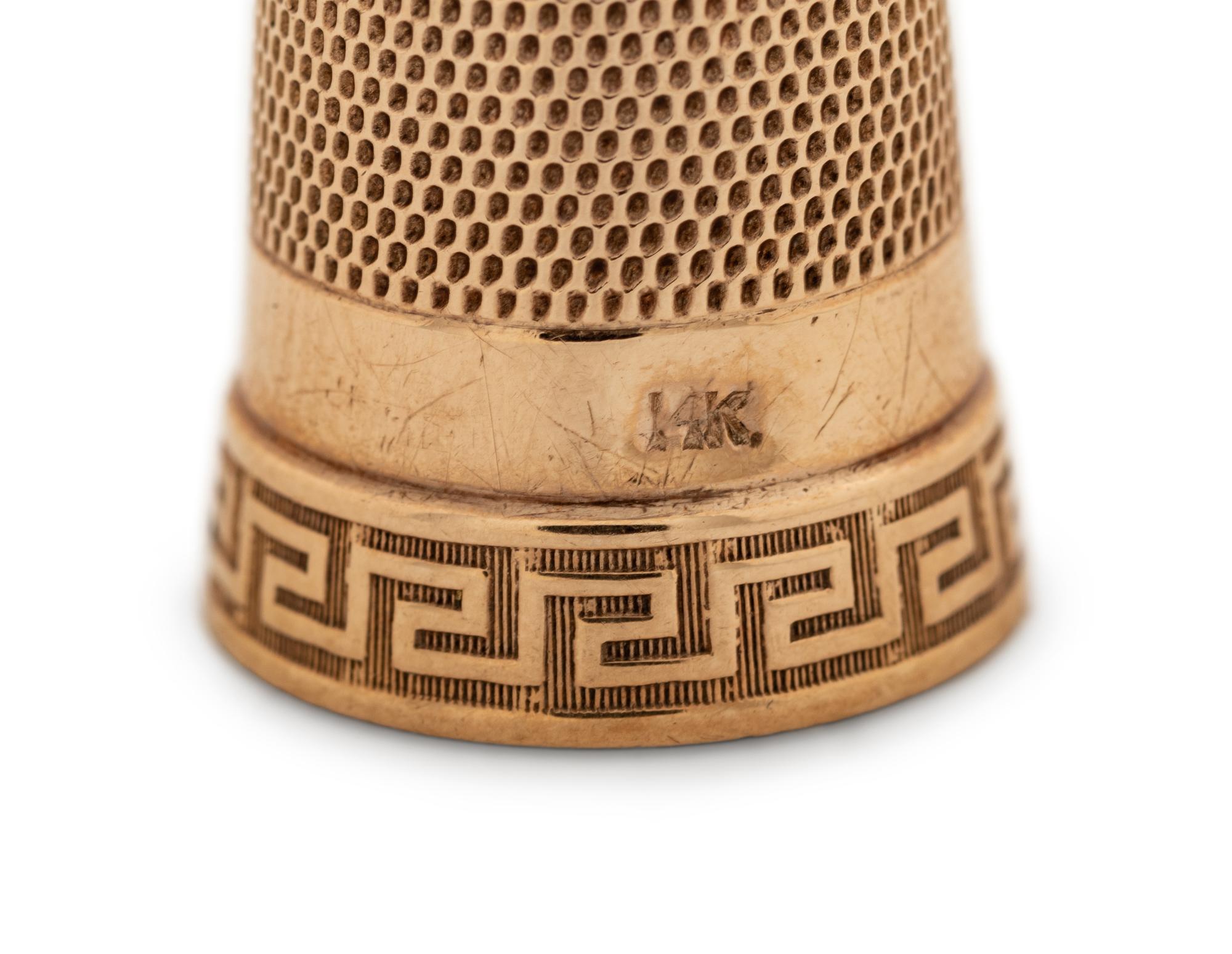 Four American Gold Thimbles