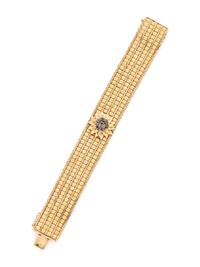 YELLOW GOLD AND SAPPHIRE BRACELET