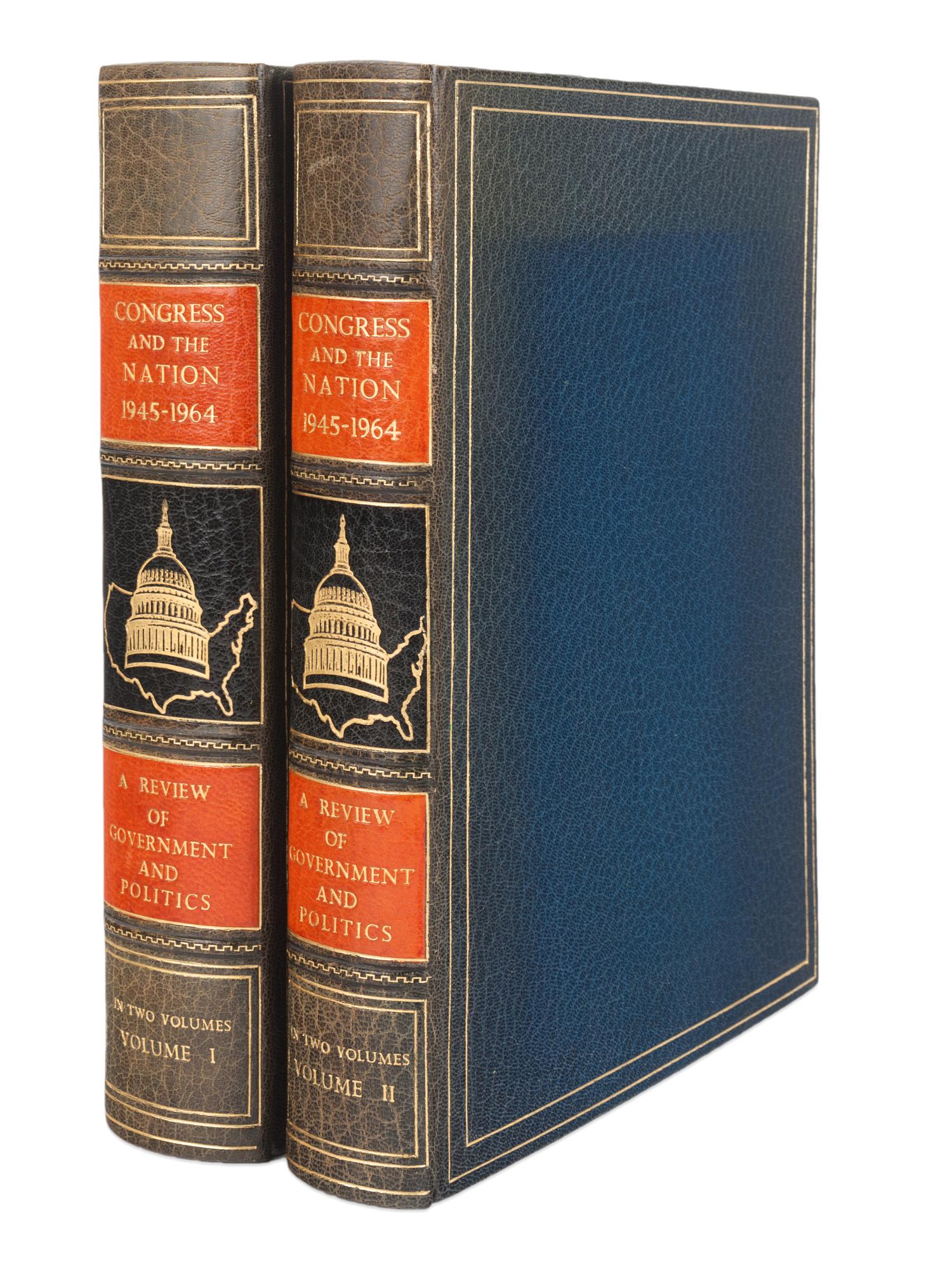 [BAYNTUN BINDING]. Congress and the Nation 1945-1964. Washington D. C.: Congressional Quarterly Service, n.d.
