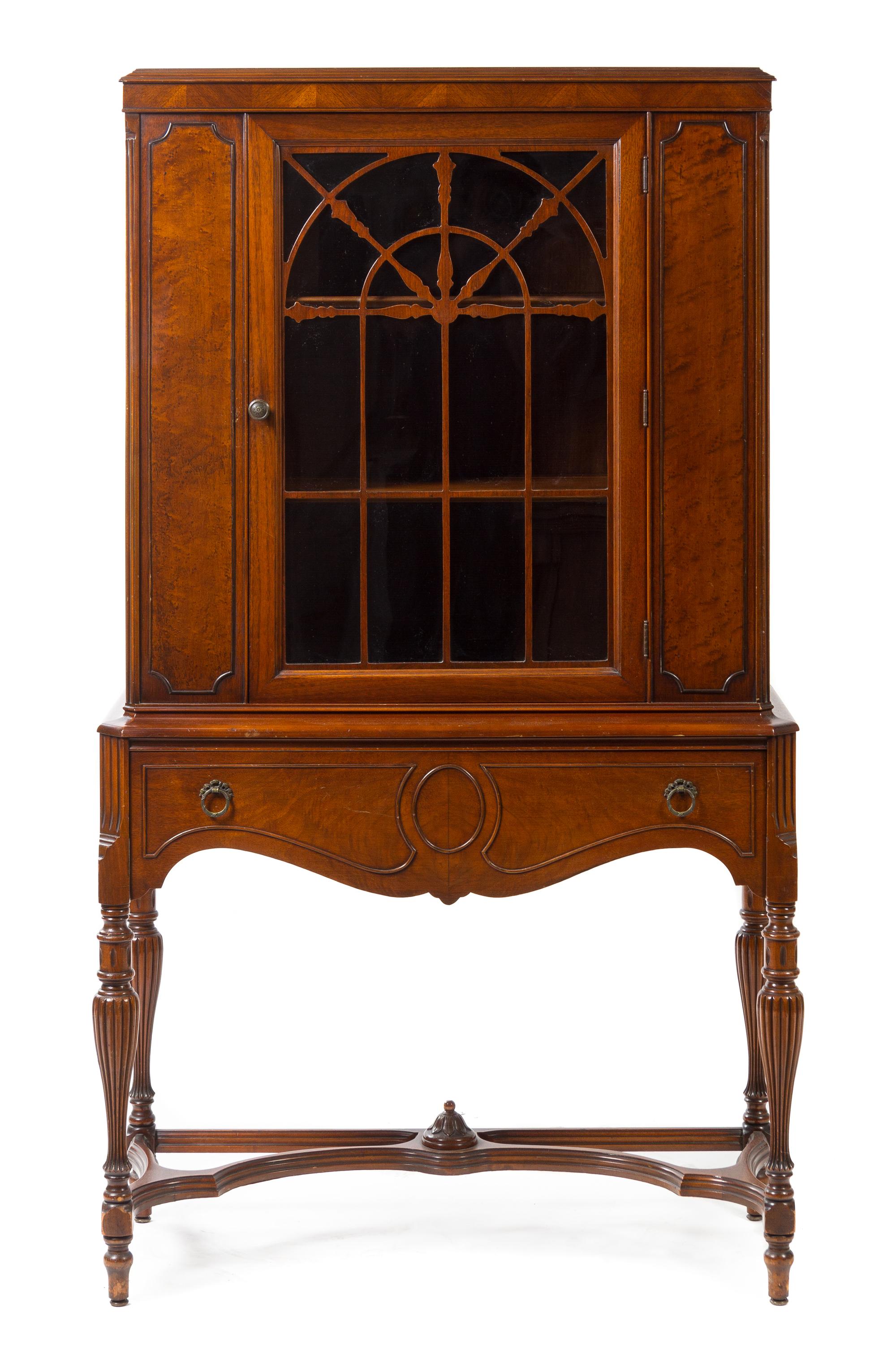 A Victorian Style Mahogany Cabinet. Height 65 1/4 x width 37 x depth 16 inches.
