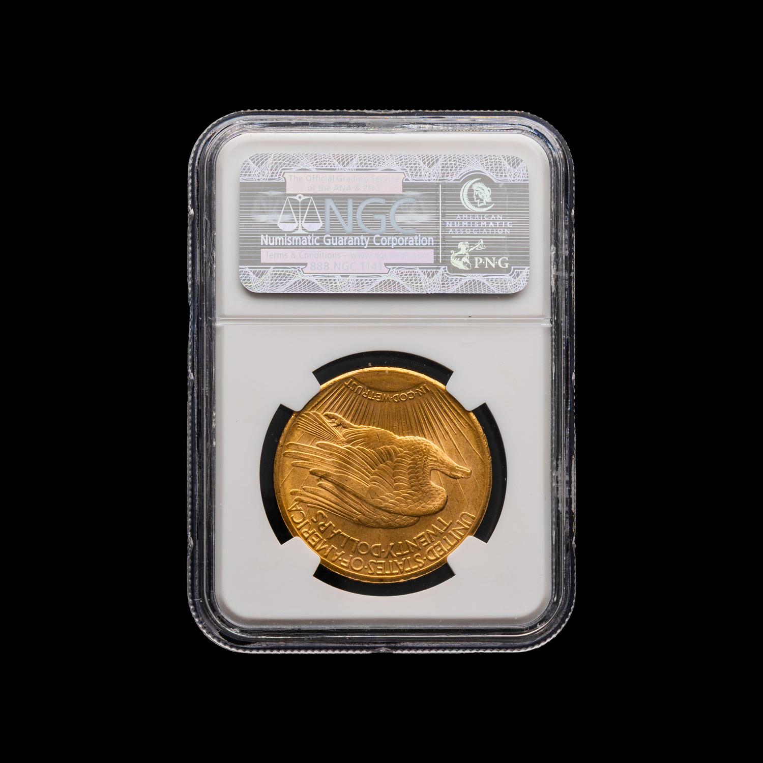 A 1925-S Saint Gaudens $20 Gold Coin [NGC MS62]