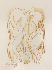 Alexander Archipenko, (American/Ukrainian, 1887-1964), Bathers, 1950
