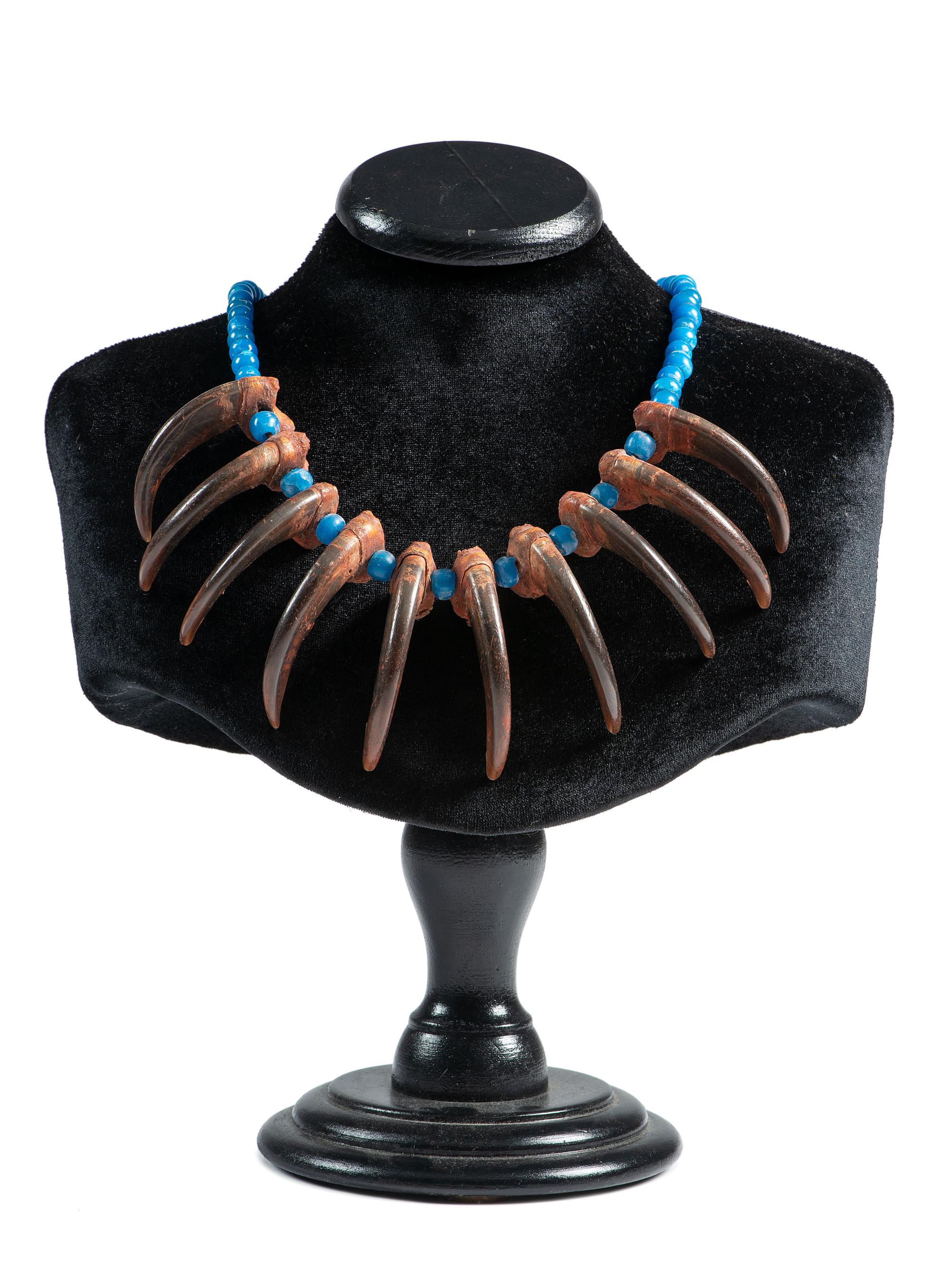 Plains Grizzly Claw Necklace, with "Padre" Beads