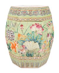 A Chinese Enameled Porcelain Garden Seat