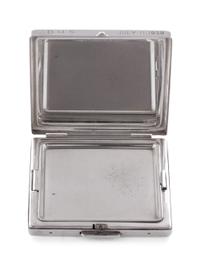 An American Silver and 14-Karat Gold Mounted Compact