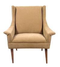 A Modern Upholstered Lounge Chair Height 33 1/2 inches.
