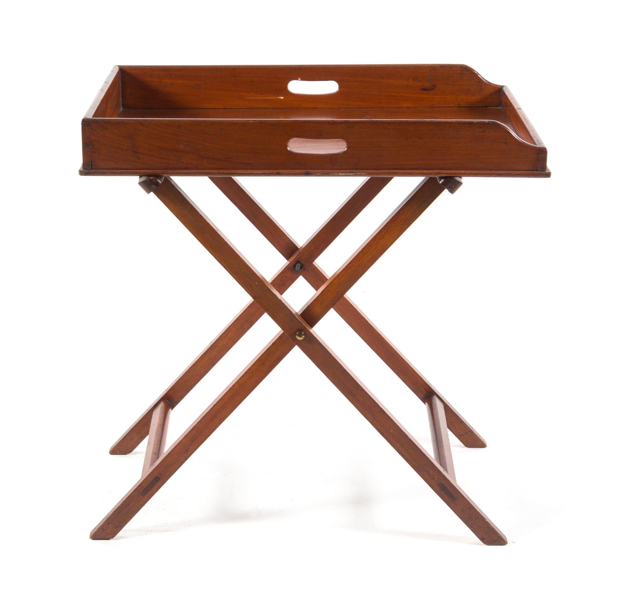 A George III Mahogany Butler's Tray on Stand Width 30 1/2 inches. — 19TH CENTURY