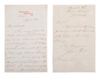 [MEDICINE]. PAGET, James (1814-1899). 2 autograph letters signed.