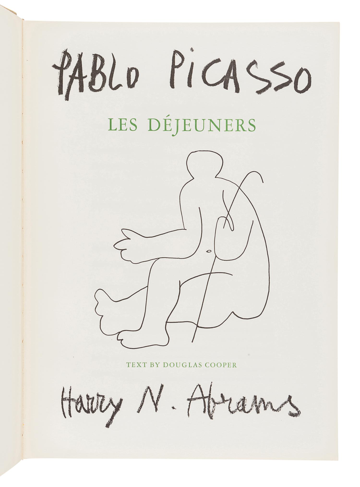 [PICASSO, Pablo (1881-1973)]. COOPER, Douglas. Pablo Picasso: Les Déjeuners. New York: Harry N. Abrams, Inc., 1963.