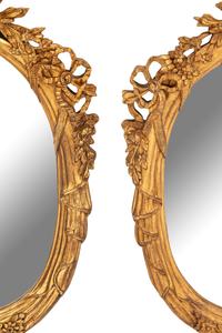 A Pair of Louis XV Style Giltwood Mirrors