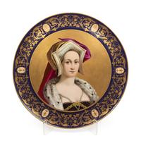 An Austrian Porcelain Plate Depicting Catherine Howard