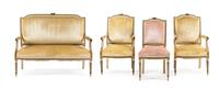 A Louis XVI Style Painted Parlor Suite — LATE 19TH CENTURY