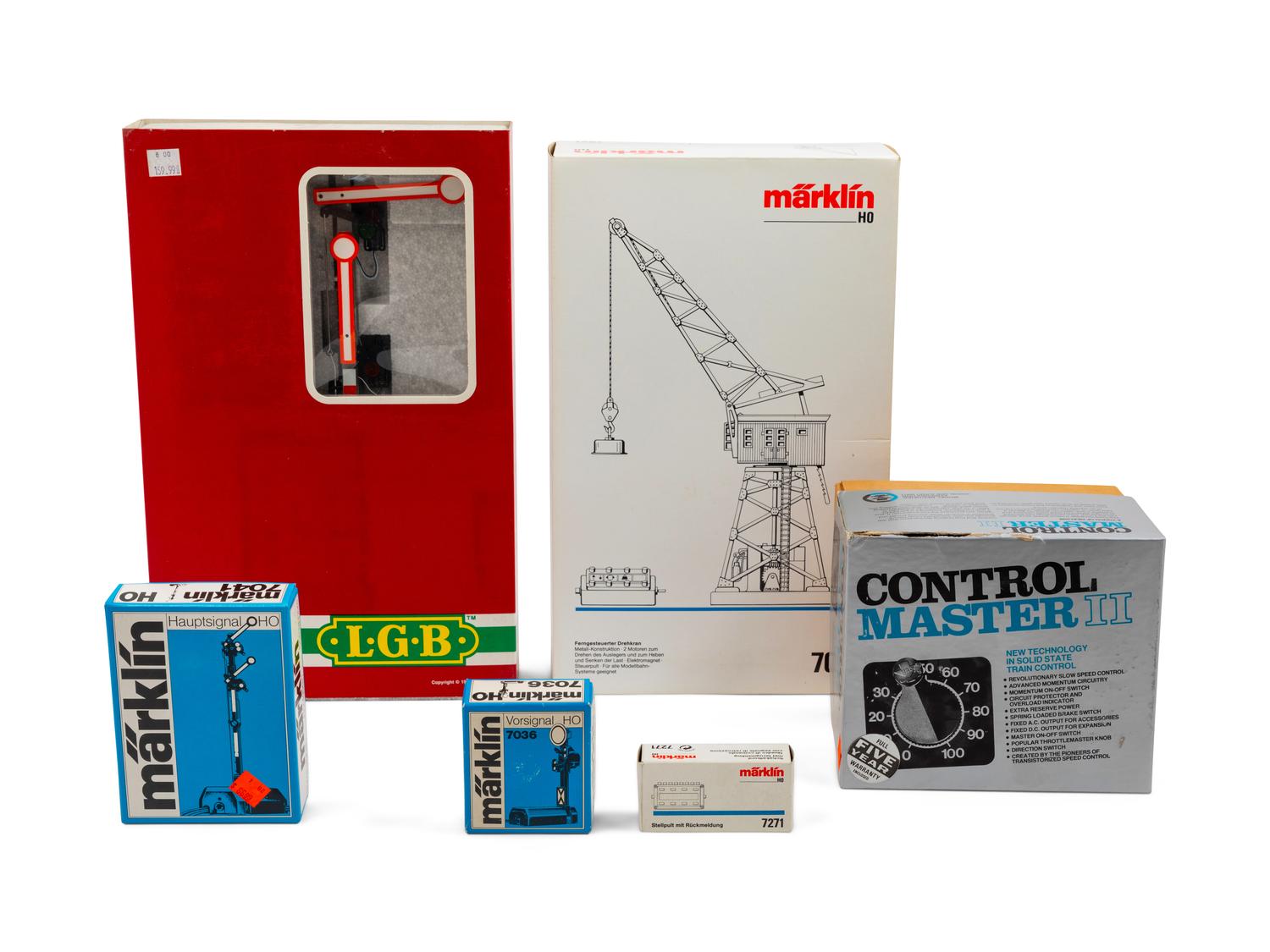 A Collection of Factory Boxed Marklin Model Railroad Accessories