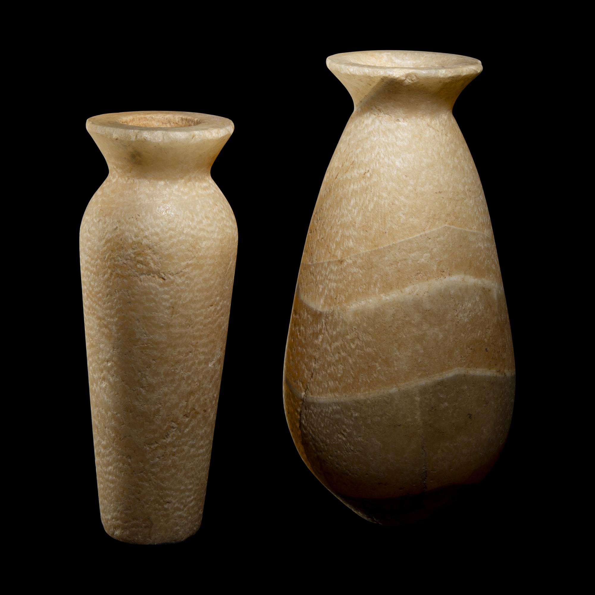 Two Egyptian Alabaster Vessels