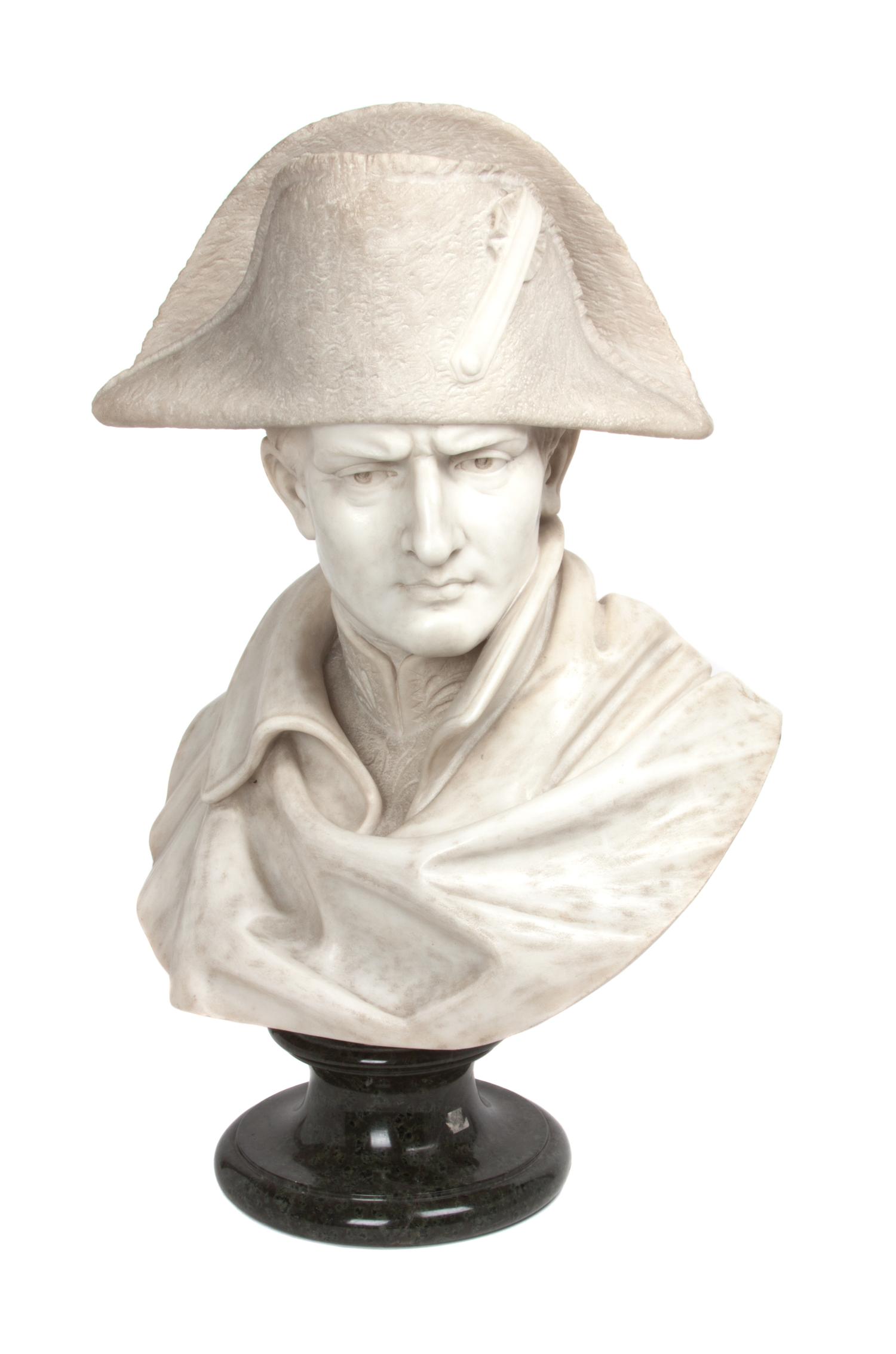 A French Marble Bust Height 24 inches.