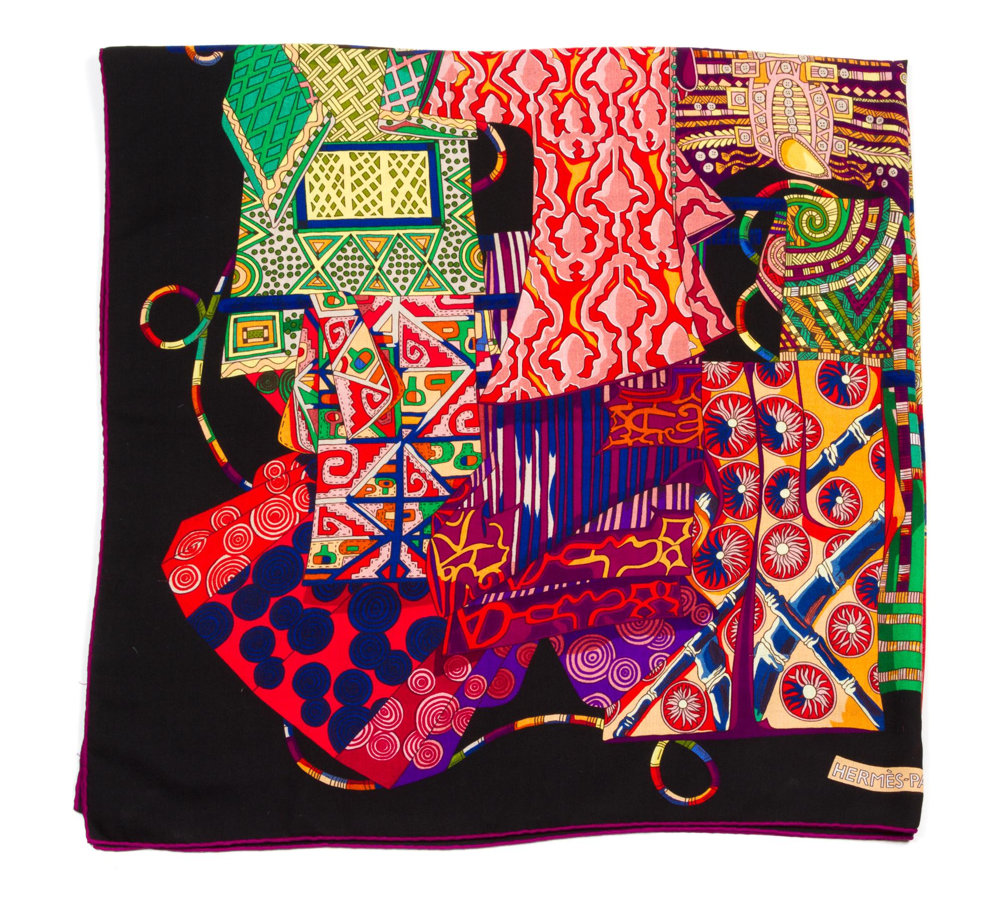 An Hermes 125cm Silk Cashmere Scarf, 54" x 54".