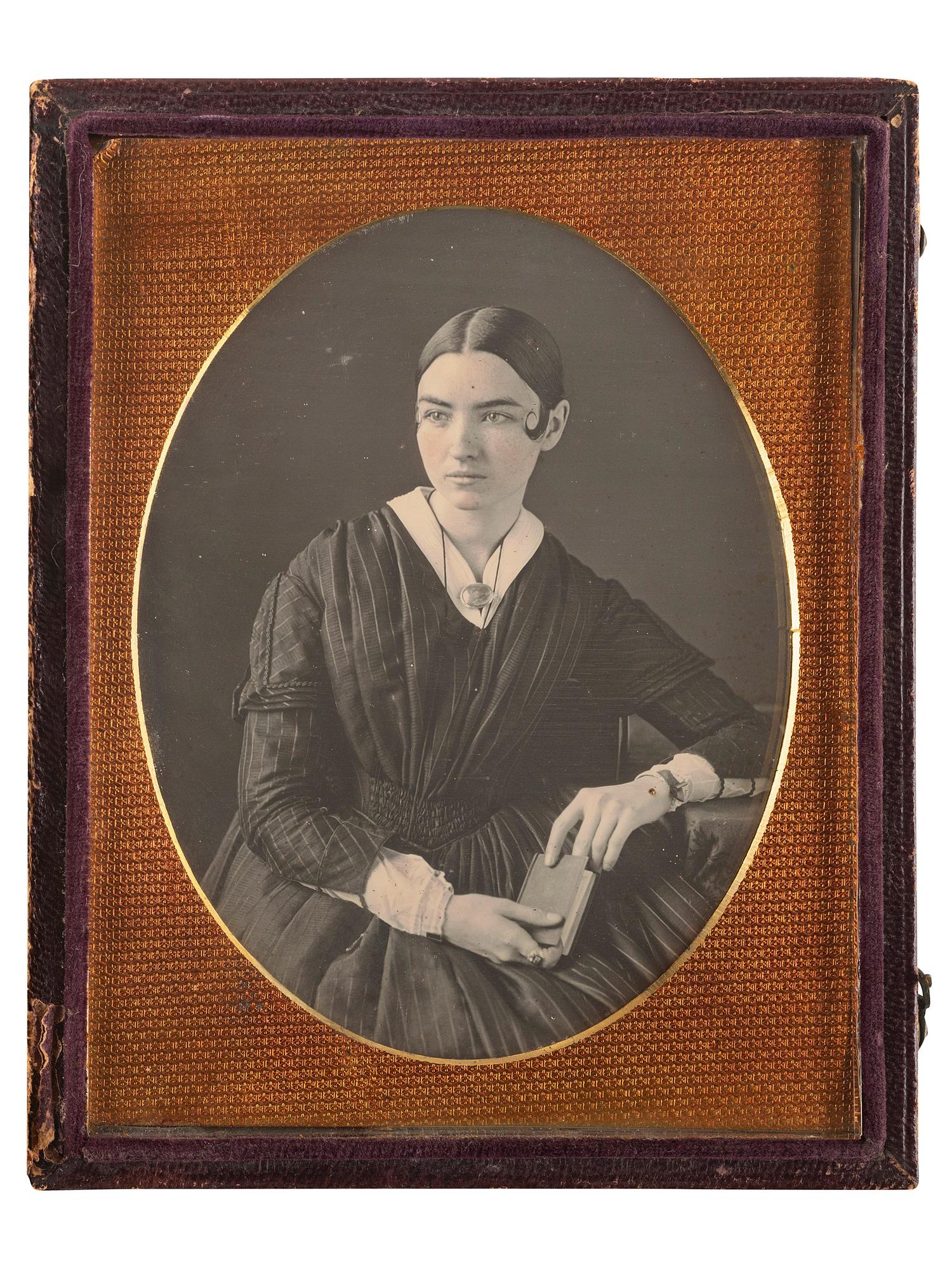 [EARLY PHOTOGRAPHY]. A group of 6 daguerreotype portraits of interesting and beautiful young women, including: