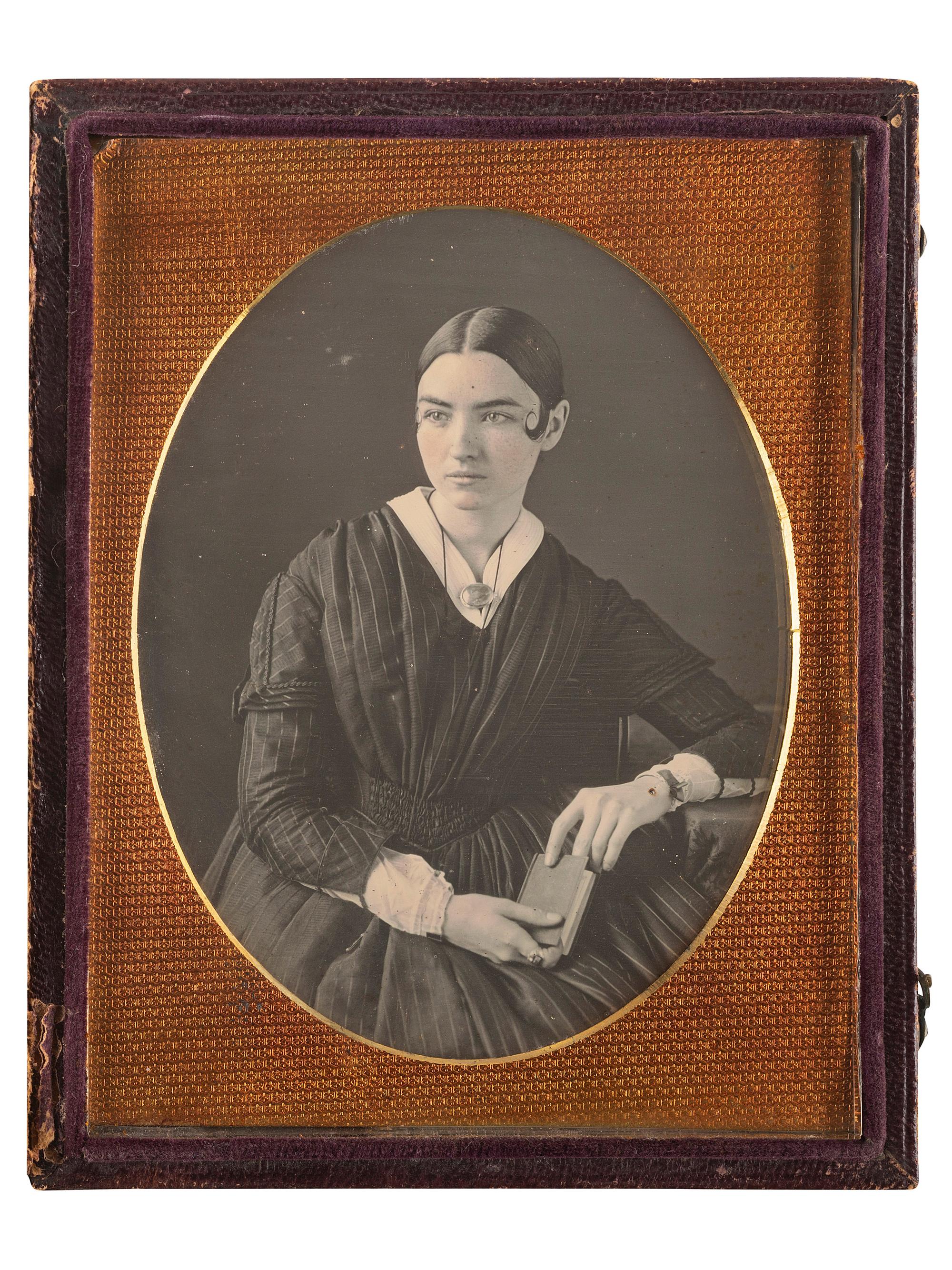 [EARLY PHOTOGRAPHY]. A group of 6 daguerreotype portraits of interesting and beautiful young women, including: