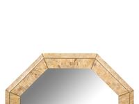 A Maitland Smith Stone Tiled and Brass Inlaid Octagonal Mirror — 20TH CENTURY