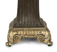 A French Gilt and Patinated Bronze Table Lamp