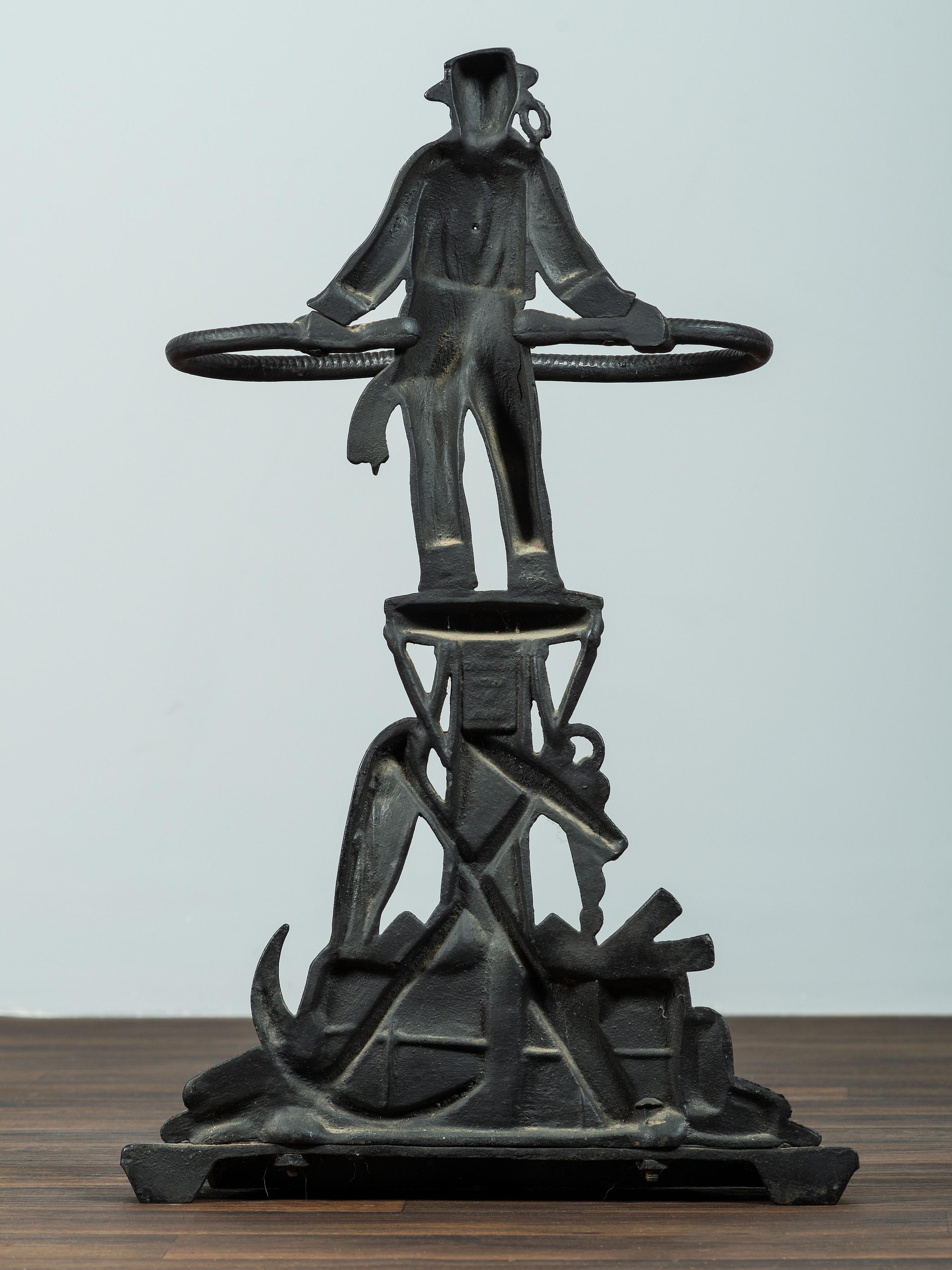 A Cast Iron Sailor Umbrella Stand