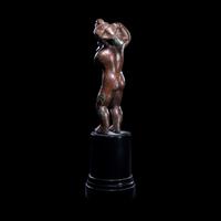 A Roman Bronze Eros with a Dolphin