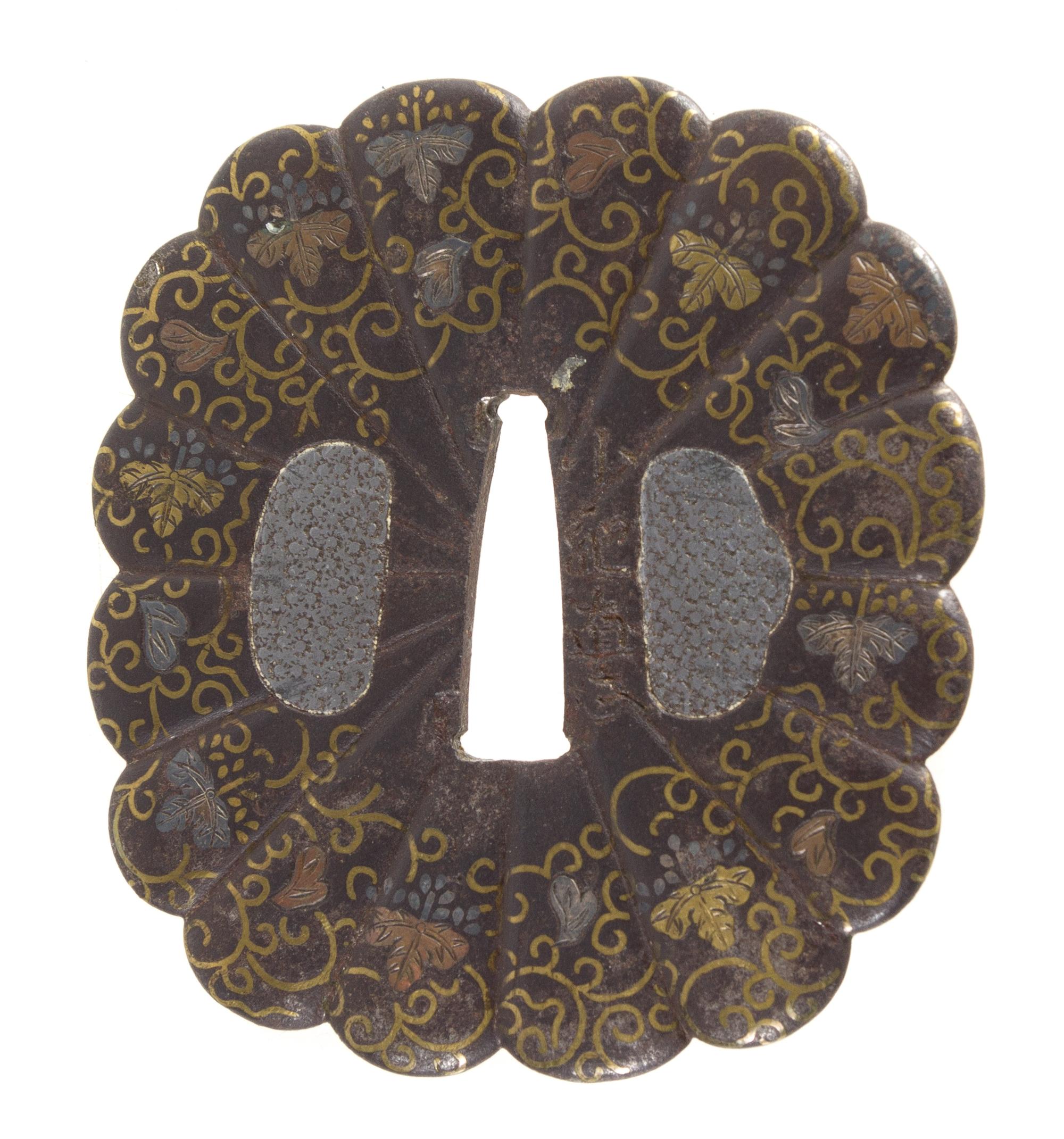 A Yoshiro Tsuba Height 3 3/4 inches. — EDO PERIOD