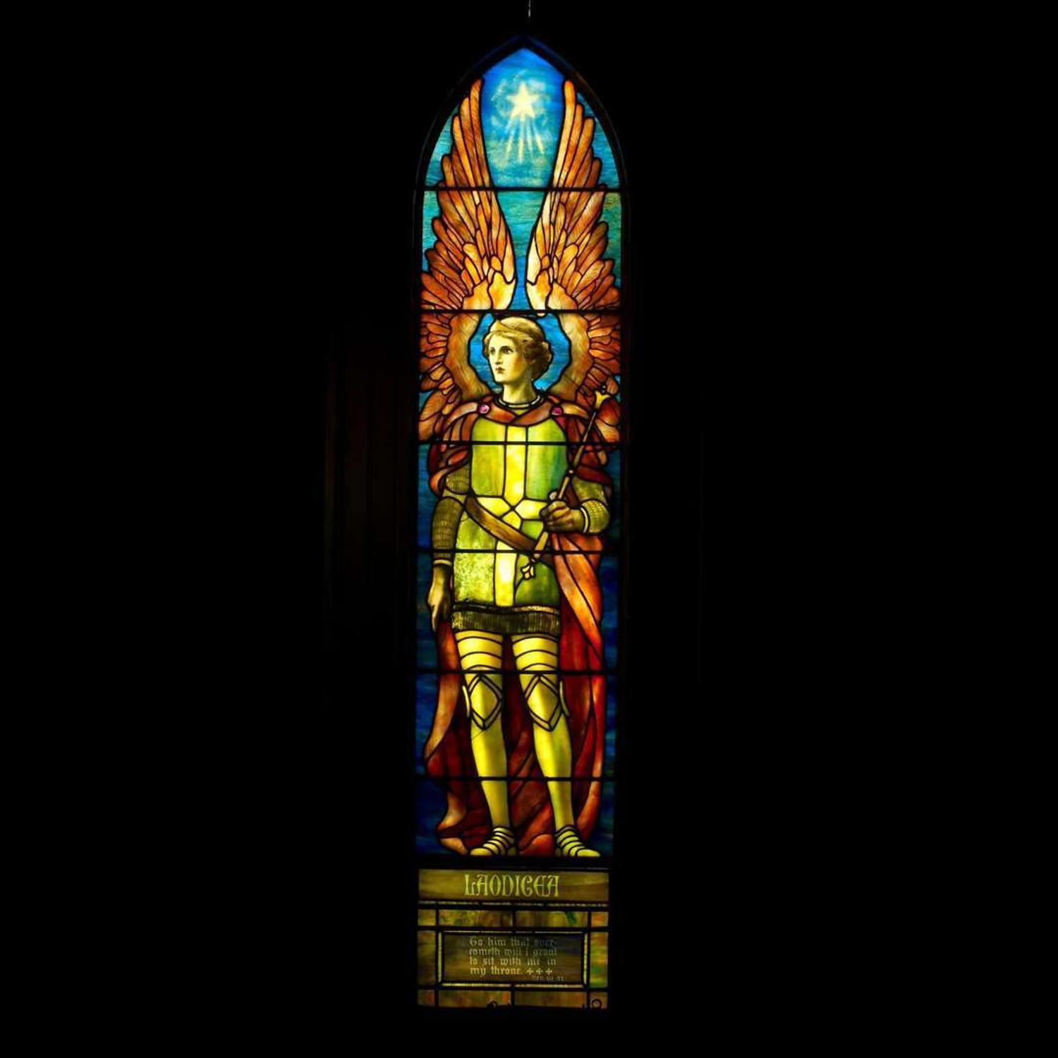 TIFFANY STUDIOS Angels Representing Seven Churches, A Rare Set of Seven Windows, 1902