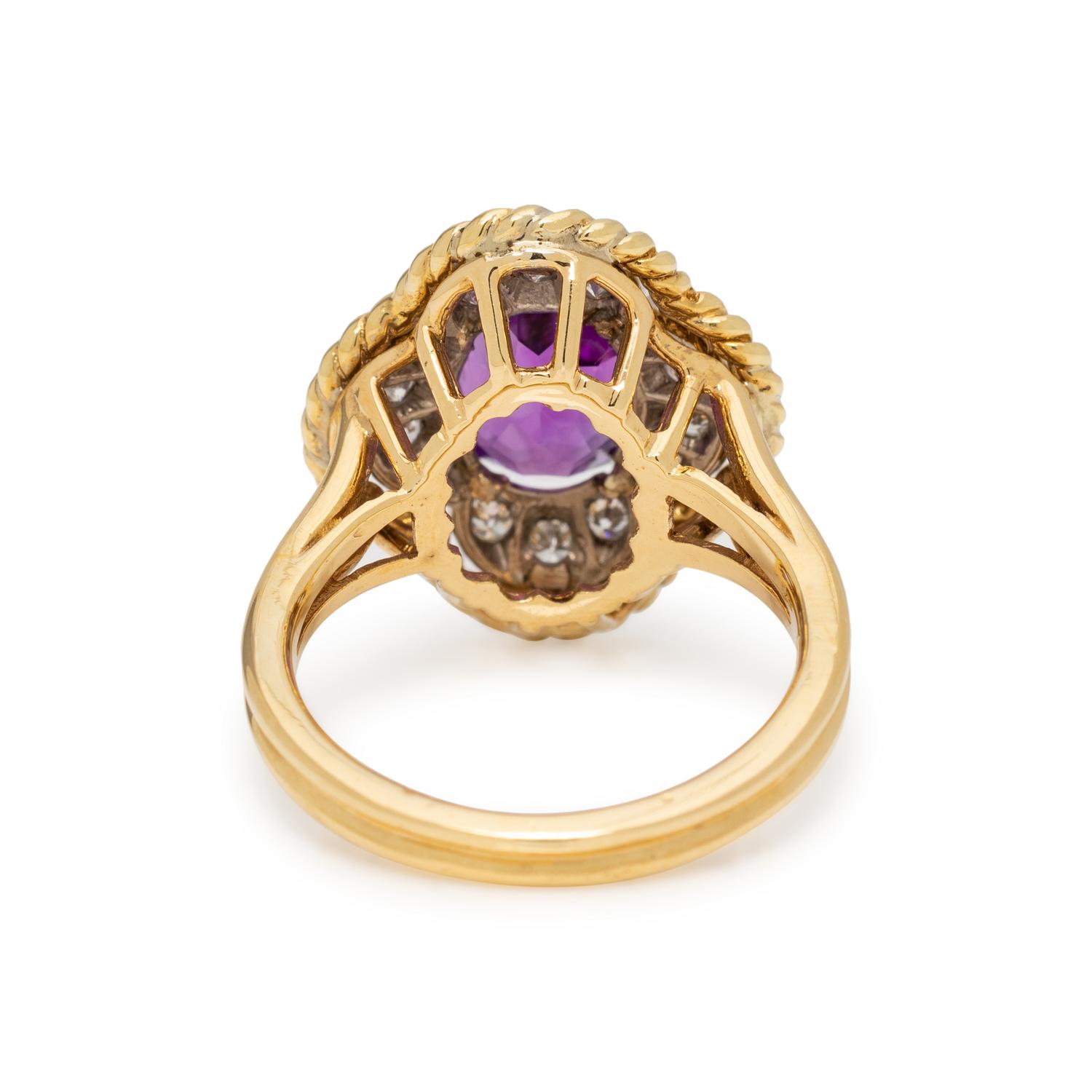 AMETHYST AND DIAMOND RING