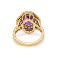 AMETHYST AND DIAMOND RING