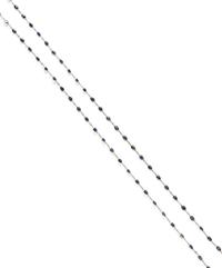 SAPPHIRE AND DIAMOND LONG CHAIN NECKLACE