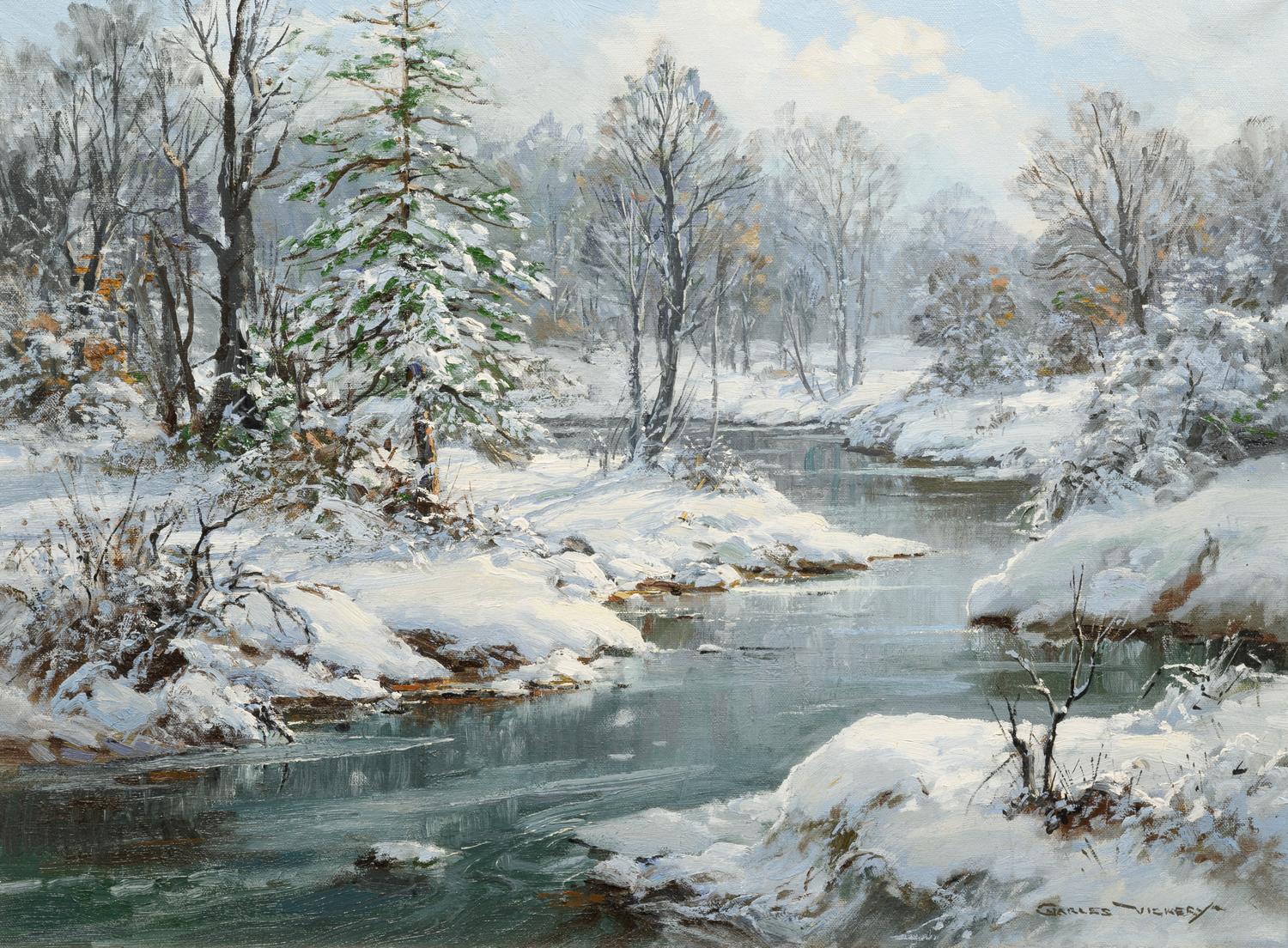 Forest Stream in Winter