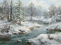 Forest Stream in Winter